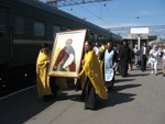 Икона преподобного Саввы Сторожевского прибыла из Звенигорода в Екатеринбург
